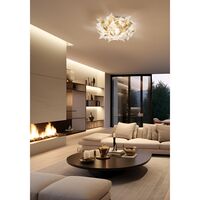 Veli Aurea Wall/ Ceiling Light Large White/Gold