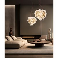 Veli Aurea Pendant Large White/ Gold With Transparent Cord