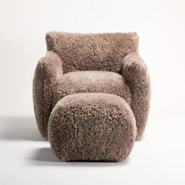 Le Petite Pouf Soft Taupe