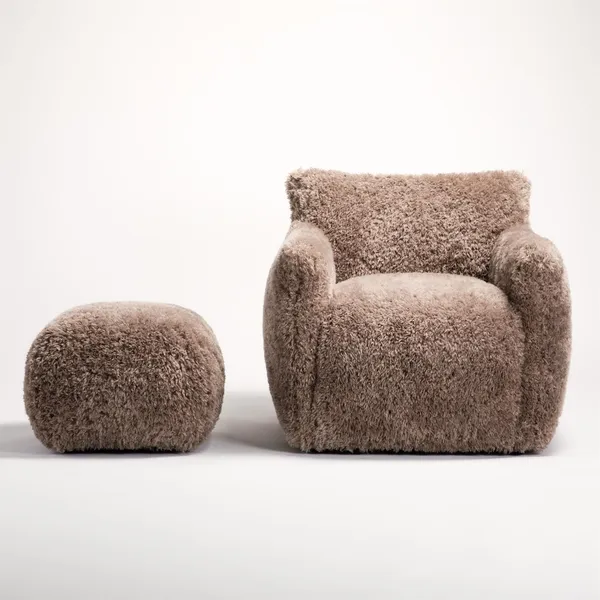 Le Petite Pouf Soft Taupe