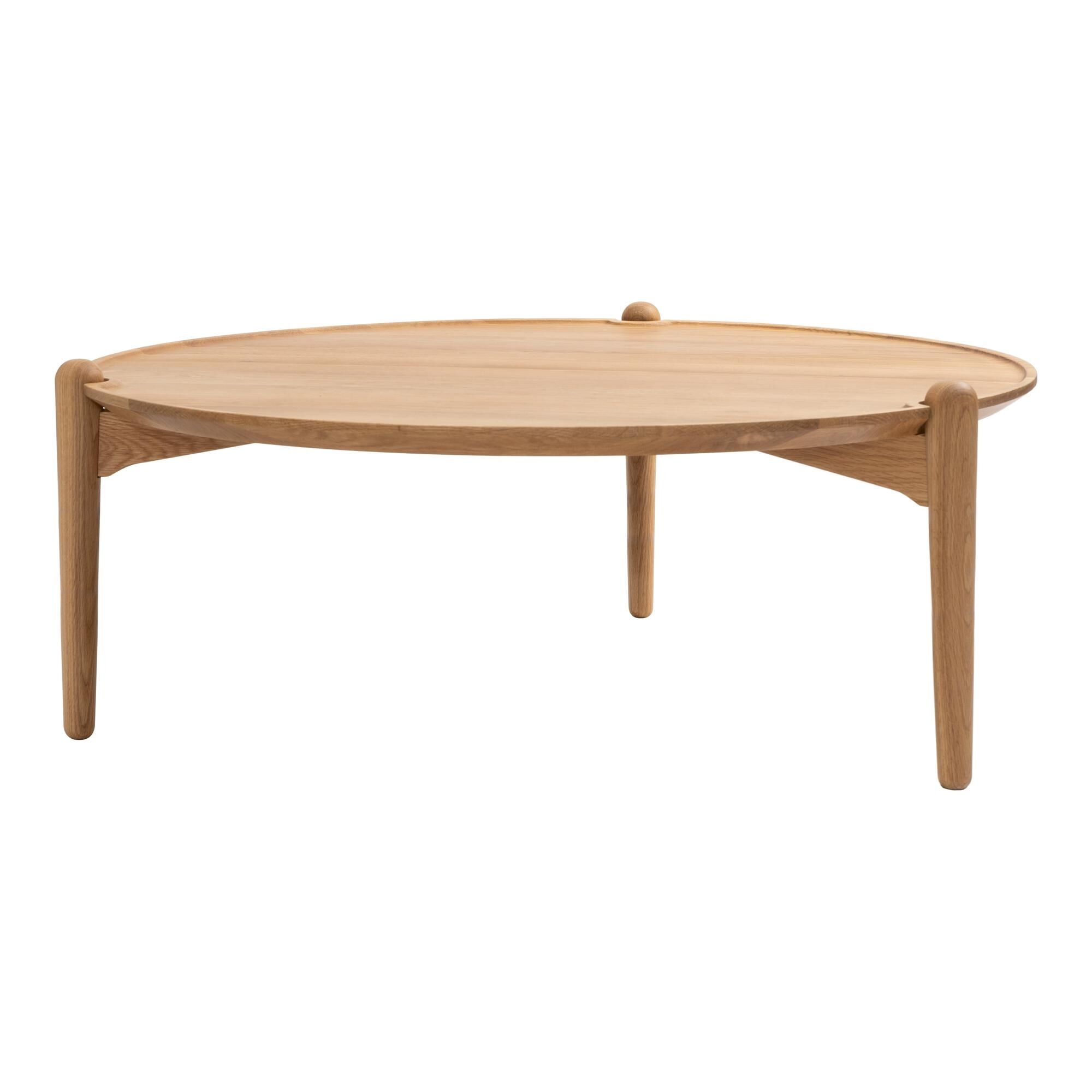 Table basse Aria de , chêne haut Ø90