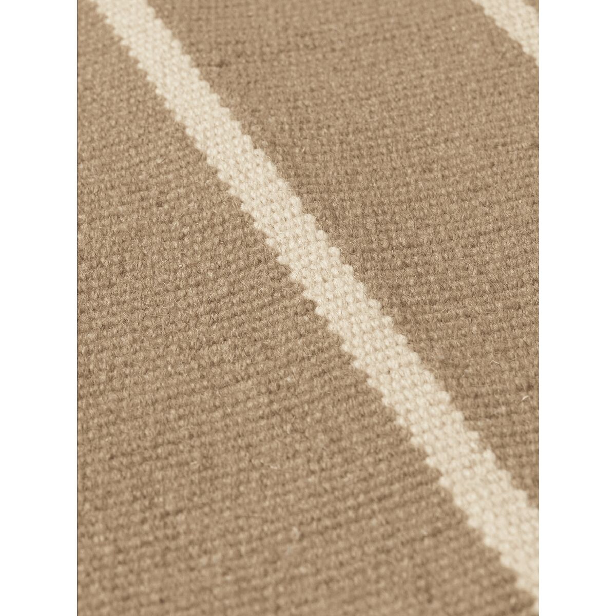 Calm Kilim Carpet 80x200 Dark Sand/ Off-White