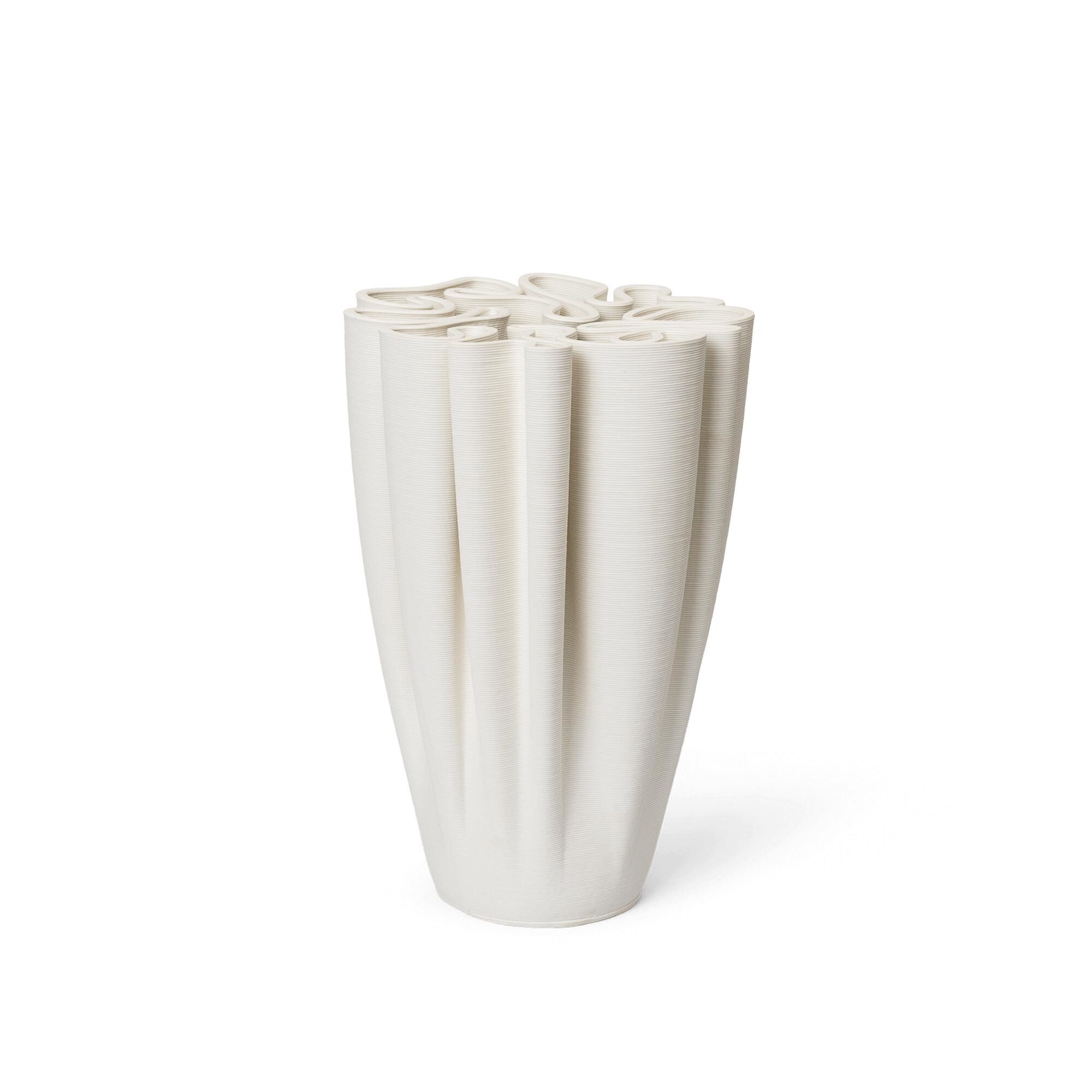 Vase Dedali H25 Blanc Cassé