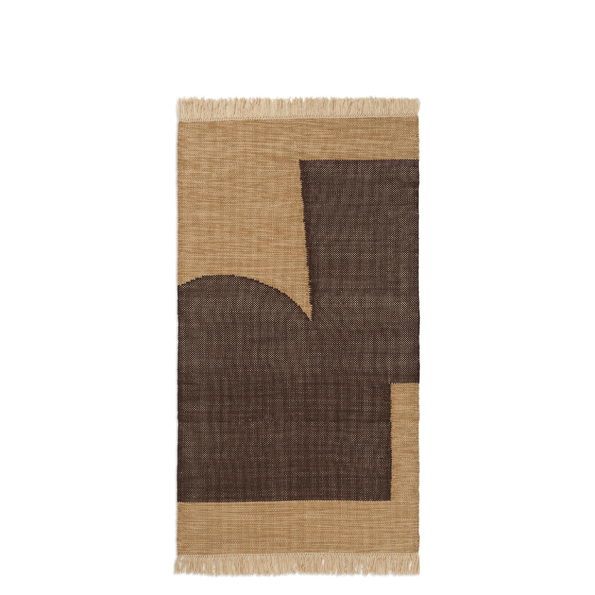Forene Teppe 80x140 Tan/Sjokolade