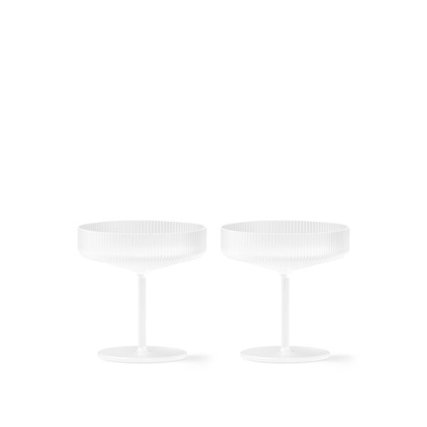 Juego de 2 Copas de Champán Ripple Escarchado