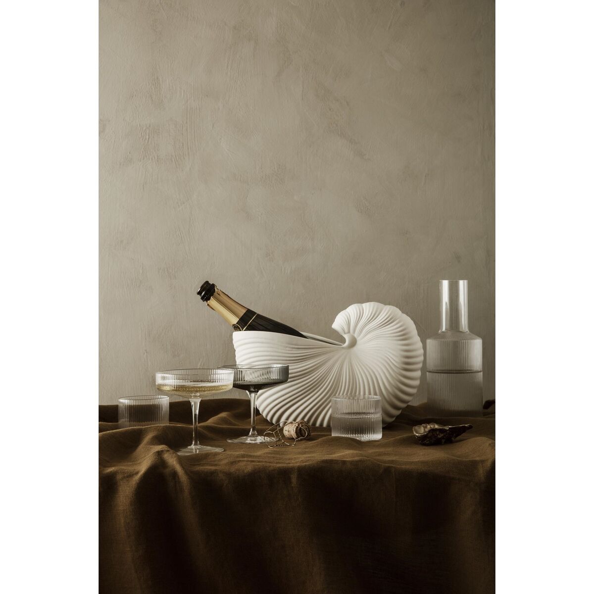 Ripple Champagner -Set, Mattiert, 2 Stück