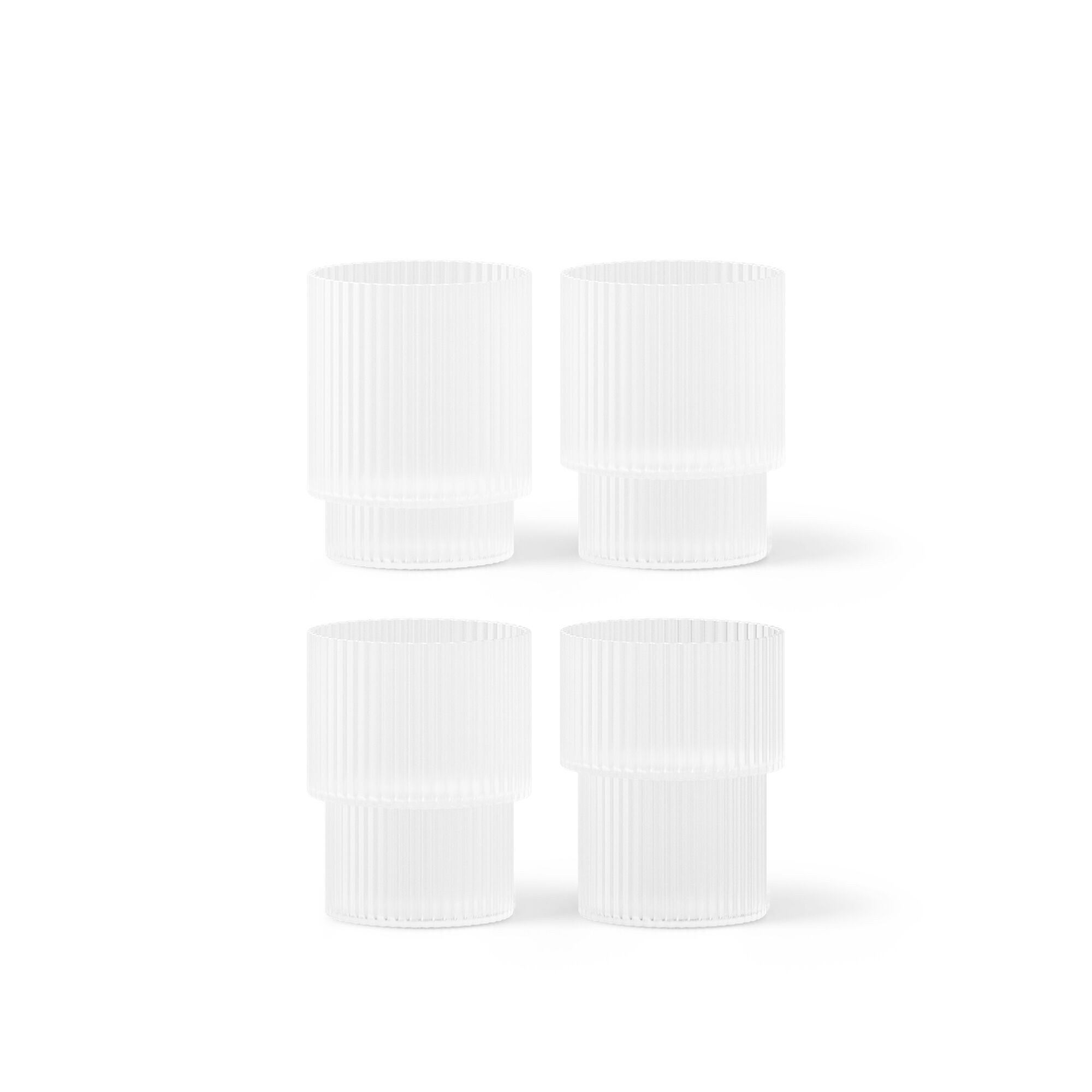 Ripple Glass Lot de 4 Glacé