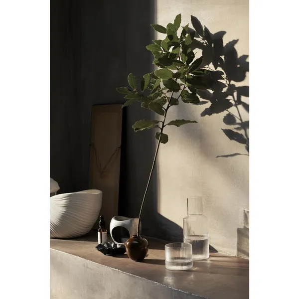 Ripple Glass Set of 4 Frosted