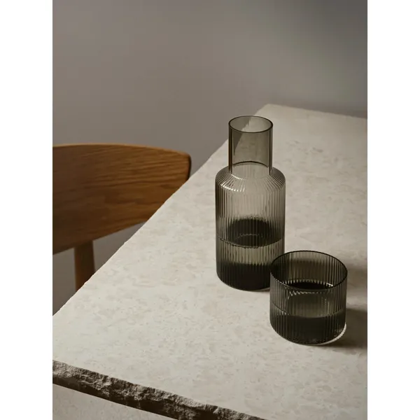 Ferm Living Ripple Bicchiere Basso Set Da 4 Smerigliato