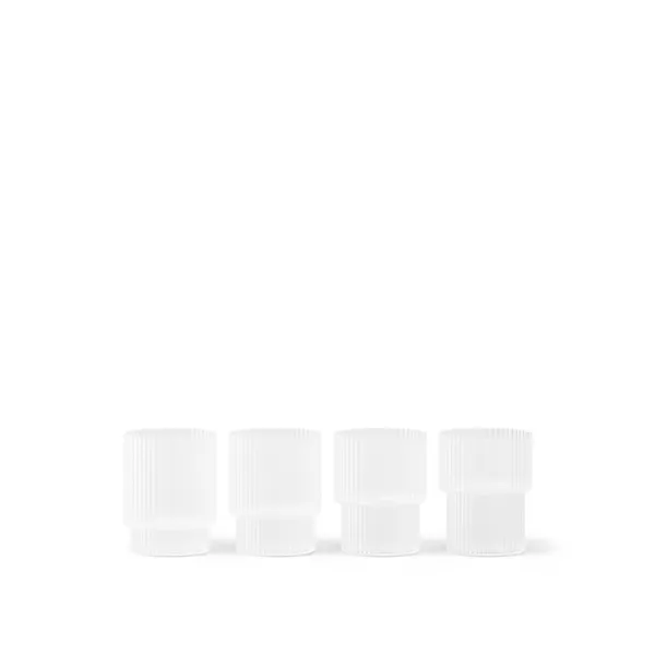 Ripple Glass Small 6ml Set of 4 Frosted