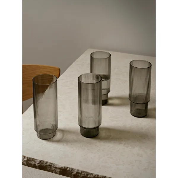 Ripple Glass Small 6ml Set of 4 Frosted