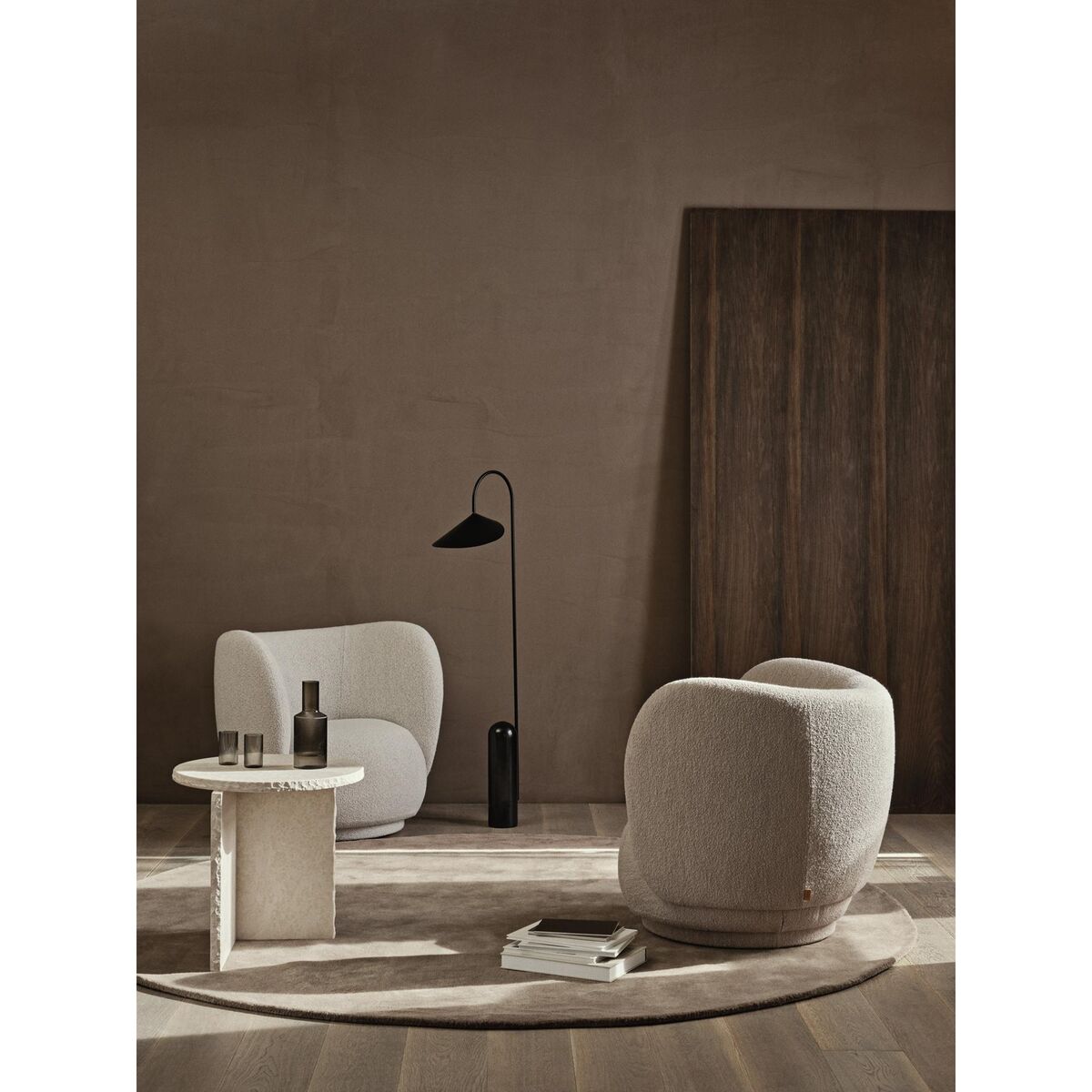 Stille Tufted Carpet Ø240 Ash Brown