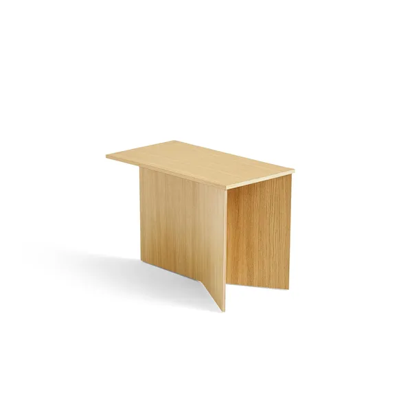 Slit Wood Coffee Table Oblong Lacquered Oak