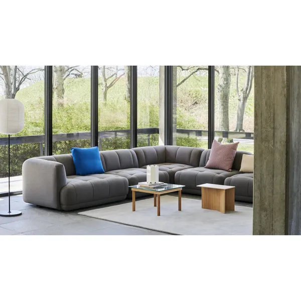 Slit Wood Coffee Table Oblong Lacquered Oak