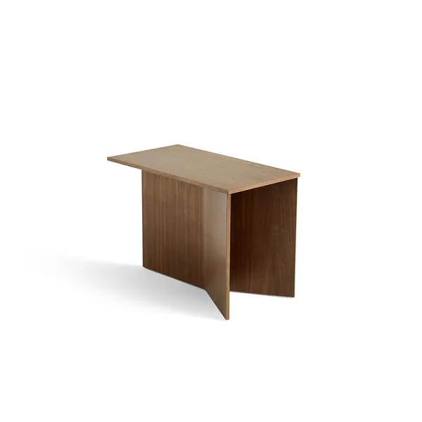 Slit Wood Coffee Table Oblong Walnut