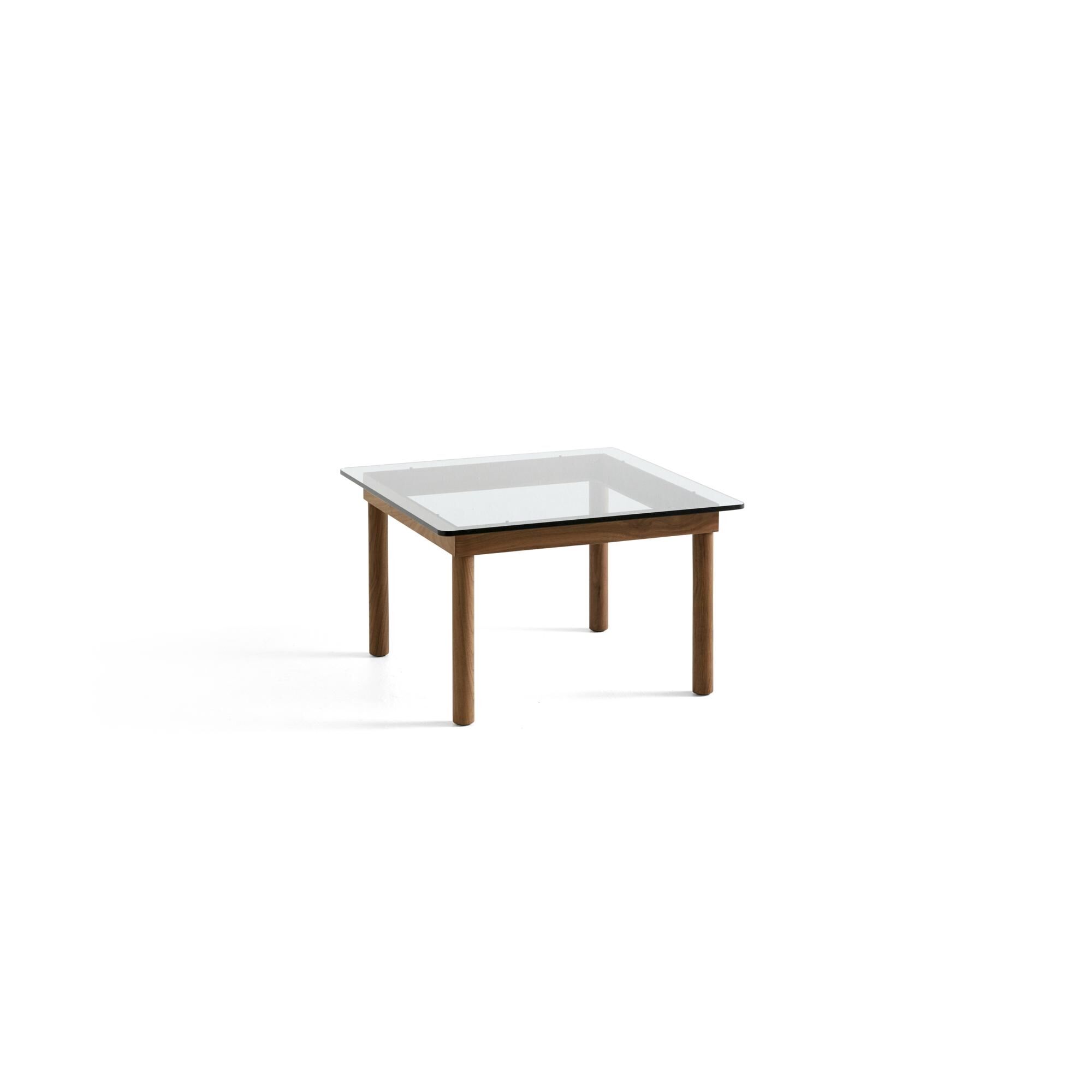 Kofi Couchtisch 60x60 Walnuss/ Klar