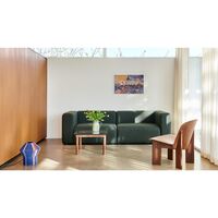 Kofi Coffee Table 60x60 Walnut/ Clear Glass