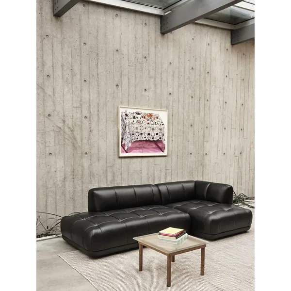 Kofi Coffee Table 60x60 Walnut/ Clear Glass