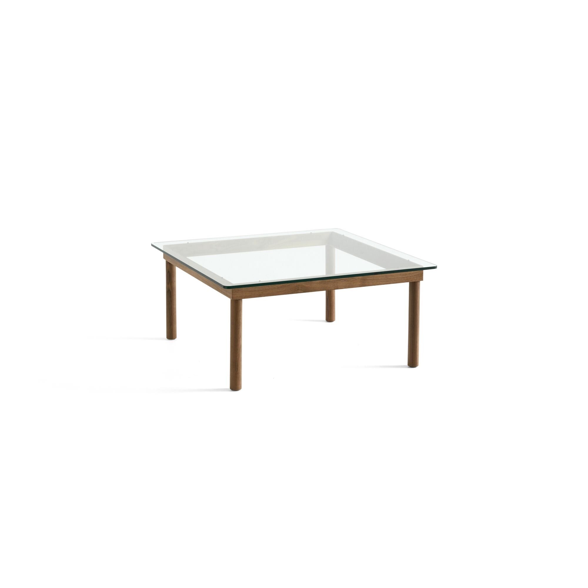 Kofi Sofabord 80x80 Valnd/Klar Glas