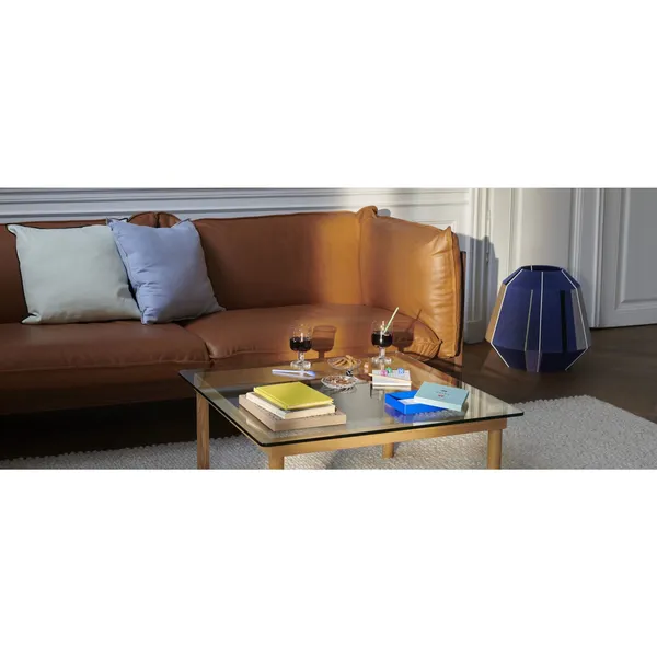 Kofi Coffee Table 80x80 Walnut/ Clear Glass