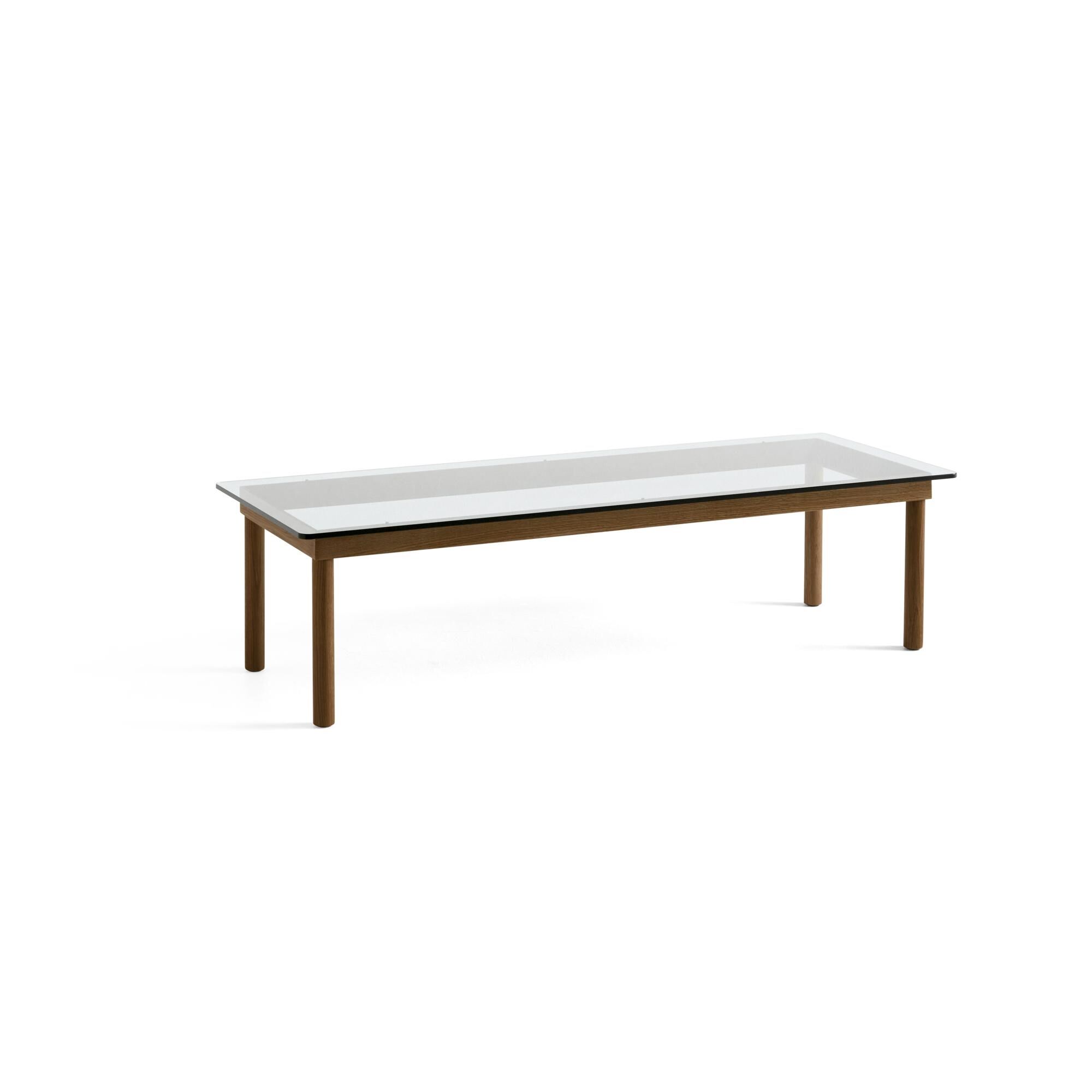 Kofi Sofabord 140x50 Valnd/Klar Glas
