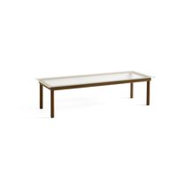 Kofi Coffee Table 140x50 Walnut/ Clear Grooved Glass