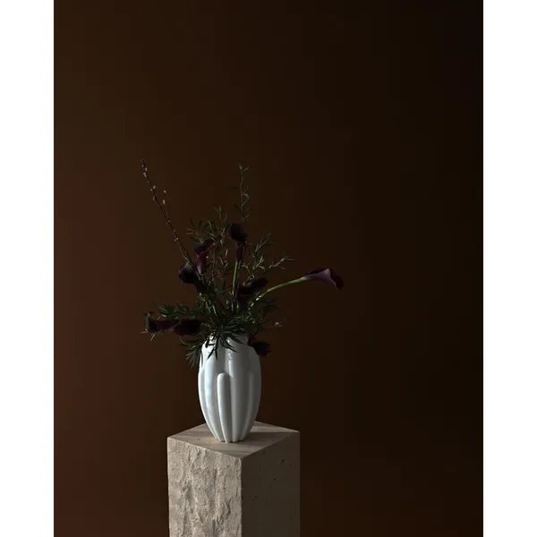 Bloom Slim Vaas Klein Bone Wit