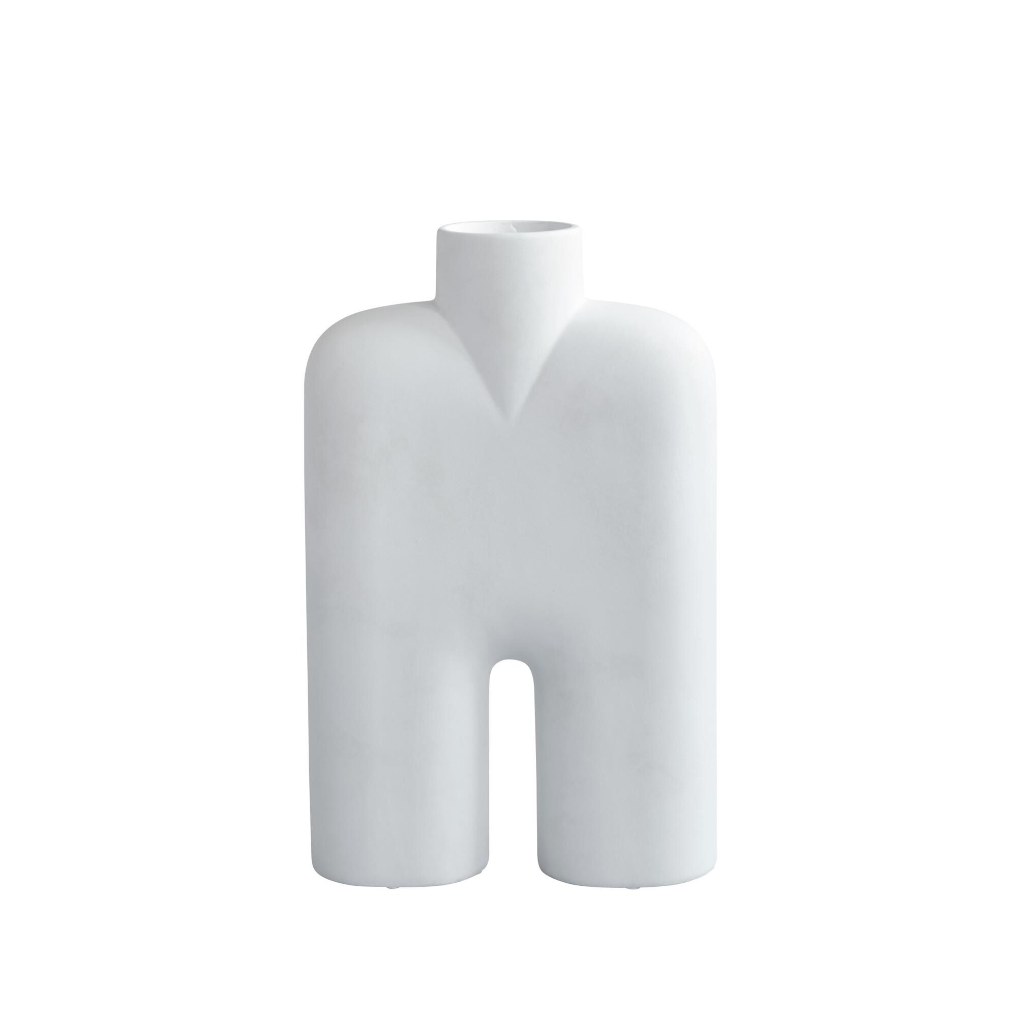 Cobra Høy Vase Medium Bein Hvit