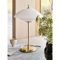Clam Table Lamp Opal/ Brass