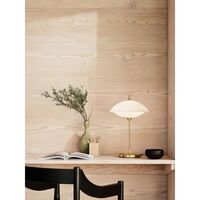 Clam Table Lamp Opal/ Brass