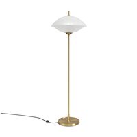 Musling Gulvlampe Opal/Messsing