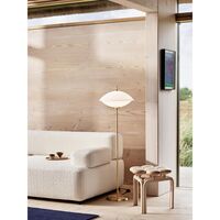 Musling Gulvlampe Opal/Messsing
