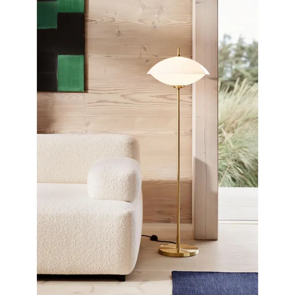Clam Floor Lamp Opal/Brass