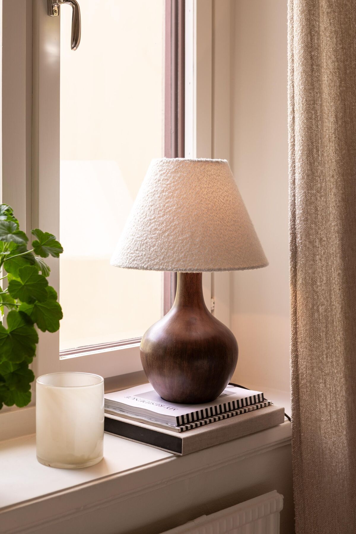 Solid Table Lamp Dark Oak