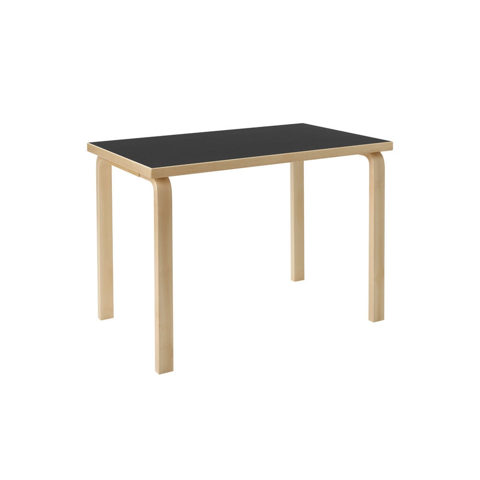 Aalto 80B Rektangulrt Bord H74 Birk/Sort