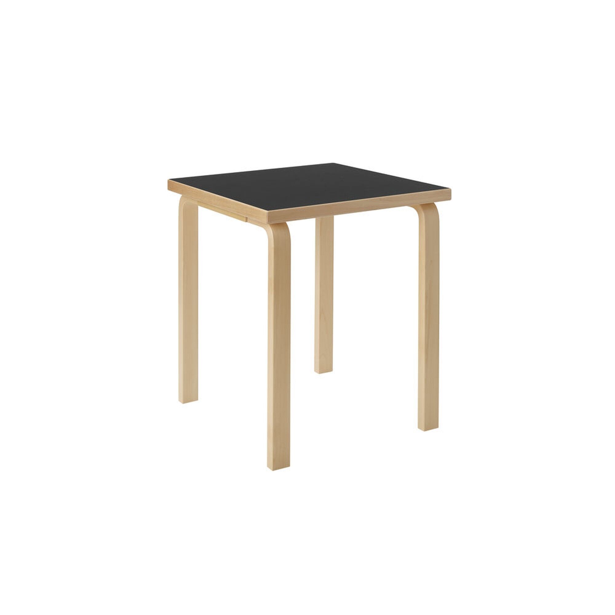 Aalto 80C Firkantet Bord H74 Birk/Sort