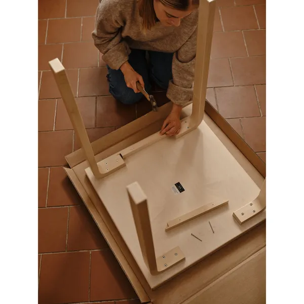 Aalto 80C Square Children's Table Black