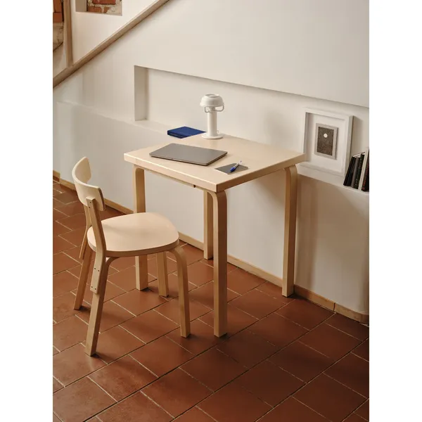 Aalto 80C Square Dining Table Black