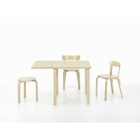 Aalto DL81C Dining Table With Folding Table White
