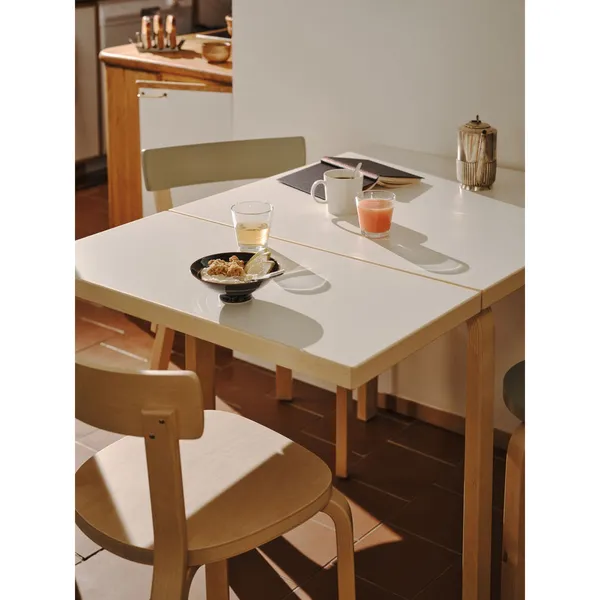 Aalto DL81C Dining Table With Folding Table White