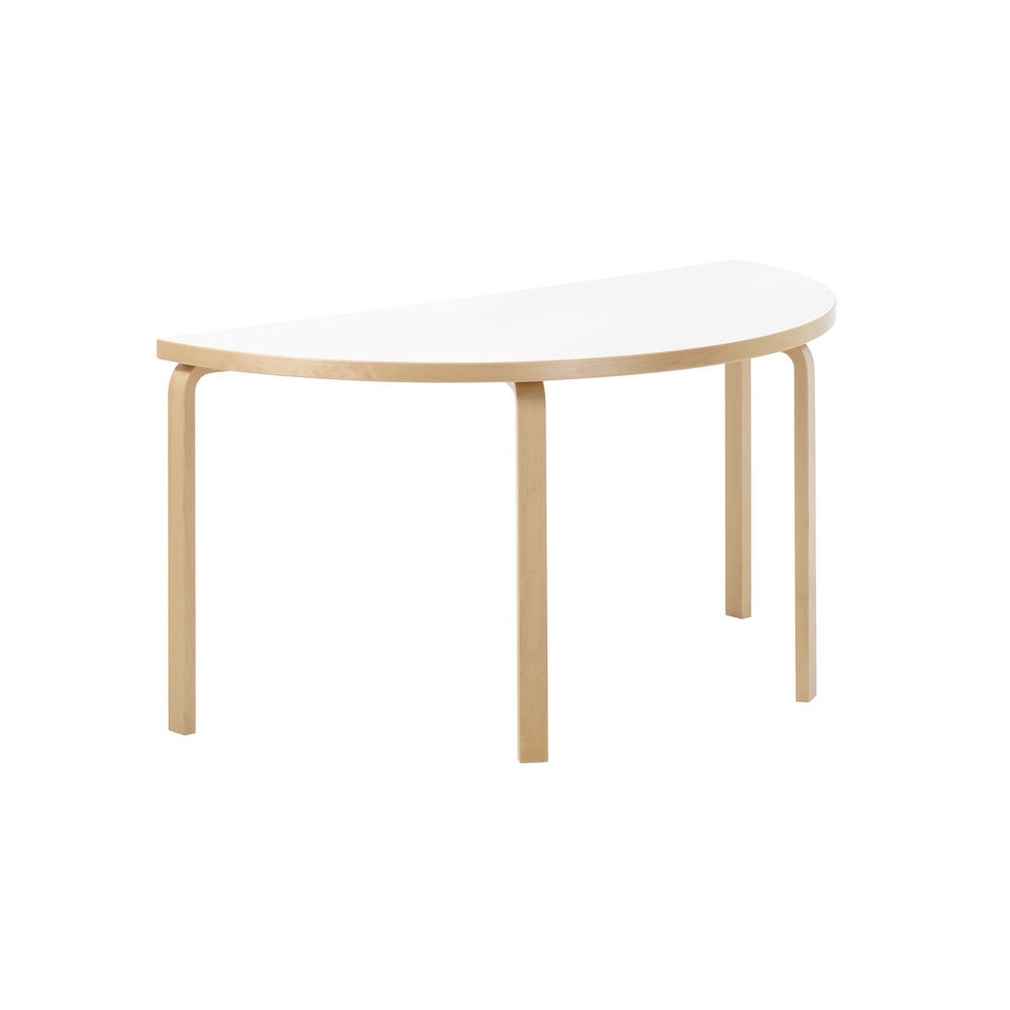 Aalto 96 Halvrundt Spisebord Hvid