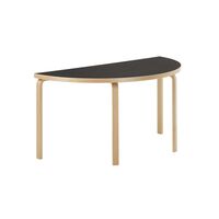 Aalto 96 Semi-Round Dining Table Black