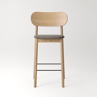 Elephant Bar Stool Natural Oak/Brown Bouclé