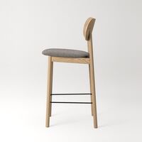 Elephant Bar Stool Natural Oak/Brown Bouclé