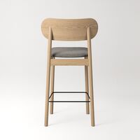 Elephant Bar Stool Natural Oak/Brown Bouclé