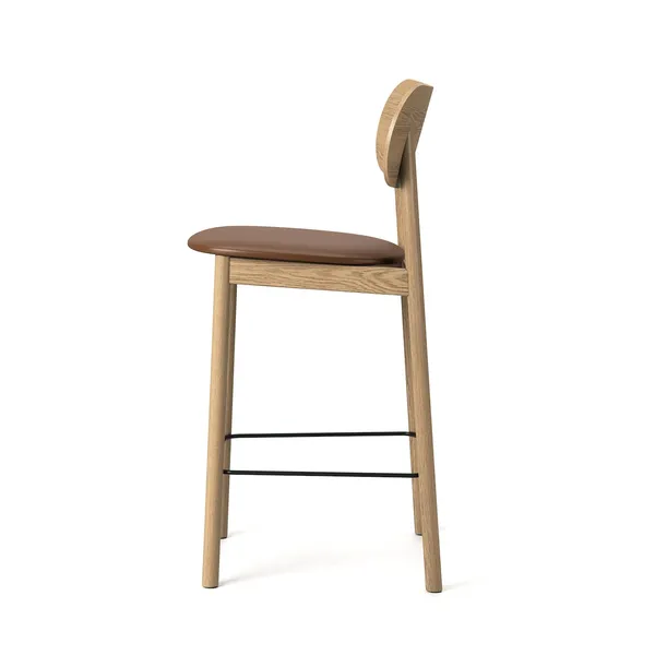 Elephant Bar Stool Natural Oak/Brown Leather