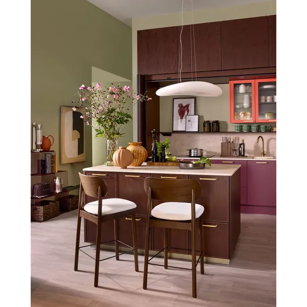 Elephant Bar Stool Natural Oak/Brown Leather