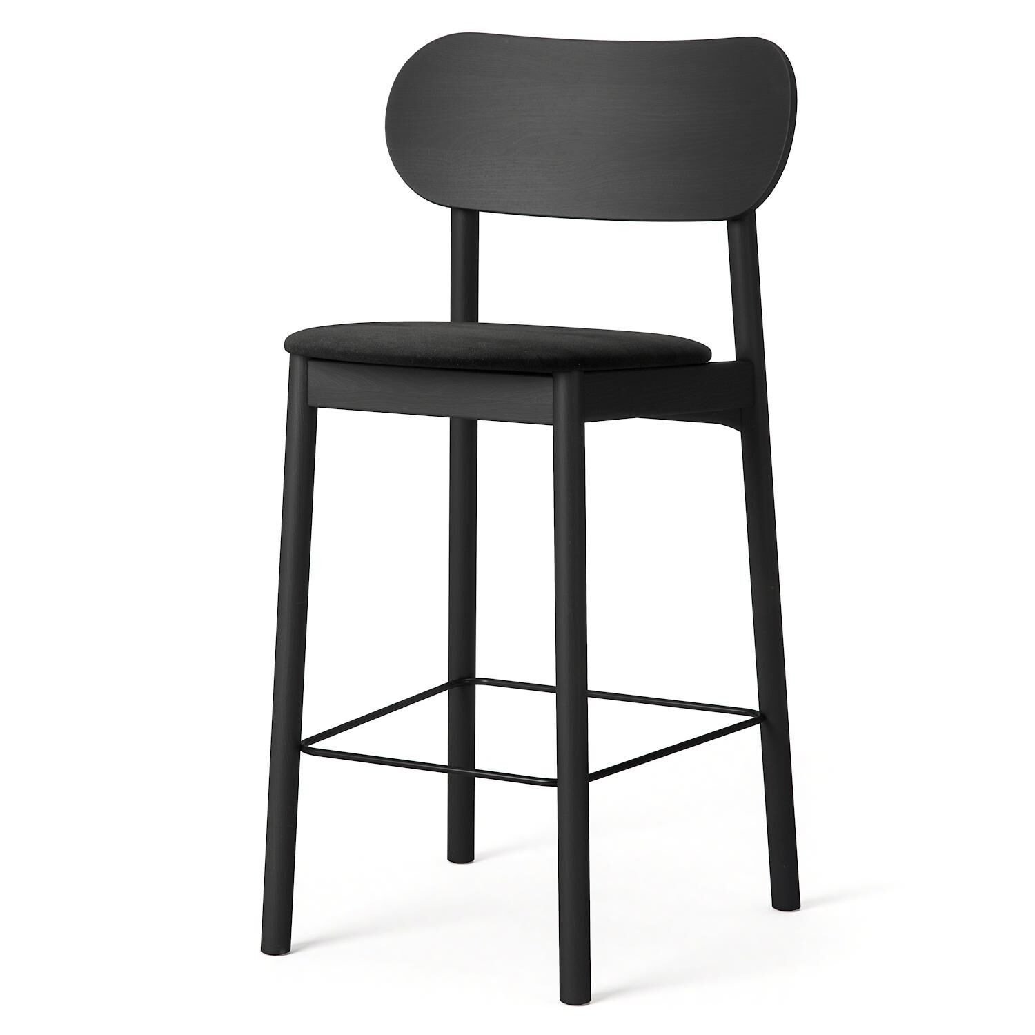 Elephant Tabouret de Bar Noir/Velours Noir