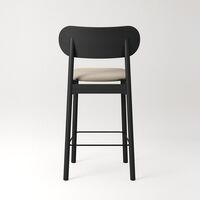 Elephant Barstol Sort/Beige Fløjl