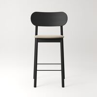 Elephant Barstol Sort/Beige Fløjl
